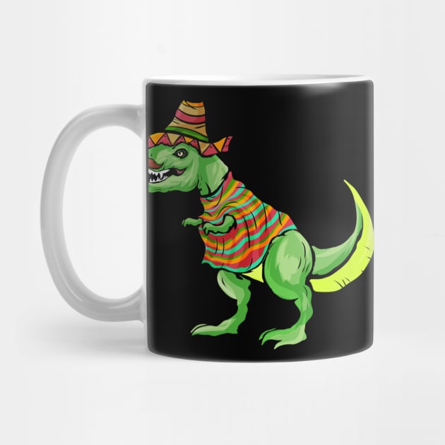 T-Rex Dinosaur With Sombrero And Poncho - Coinco by SinBle